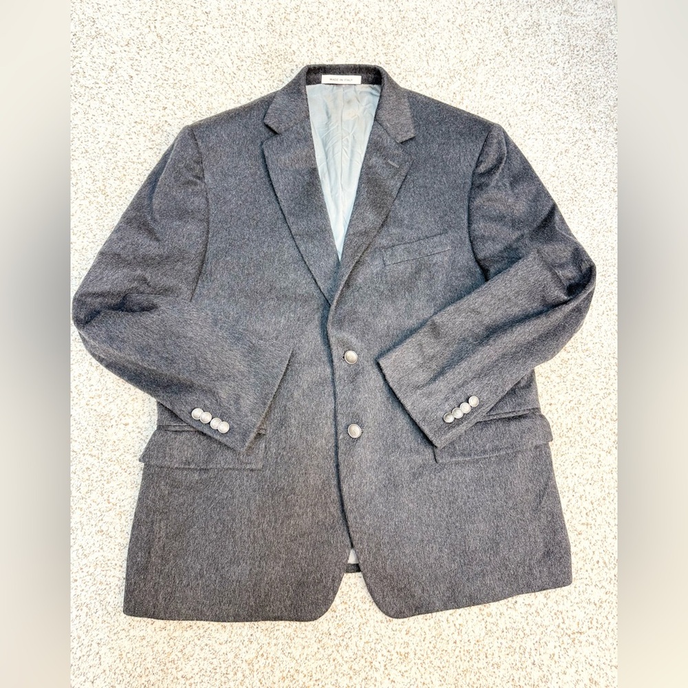 Joseph Abboud Men 100% Cashmere Grey Italian Sportscoat Suit Jacket Size XL